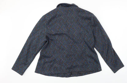 Back view of fashion post women’s grey jacket blazer, size UK 16