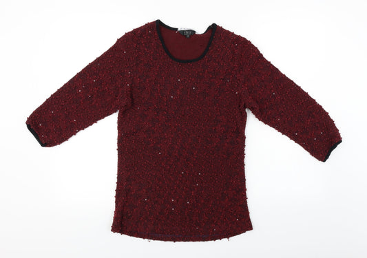 Elite  Womens Red   Pullover Jumper Size 14