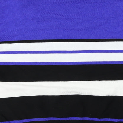 TEXT  Womens Blue Striped  Pullover Jumper Size M
