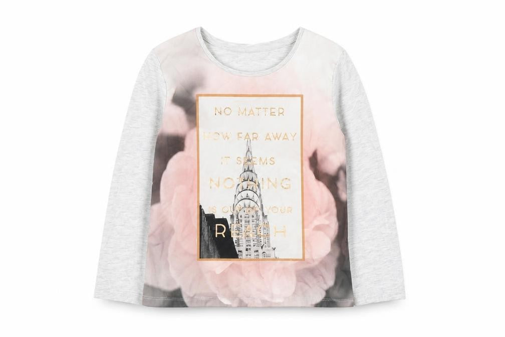 F&F  Girls Grey   Basic T-Shirt Size 9-10 Years