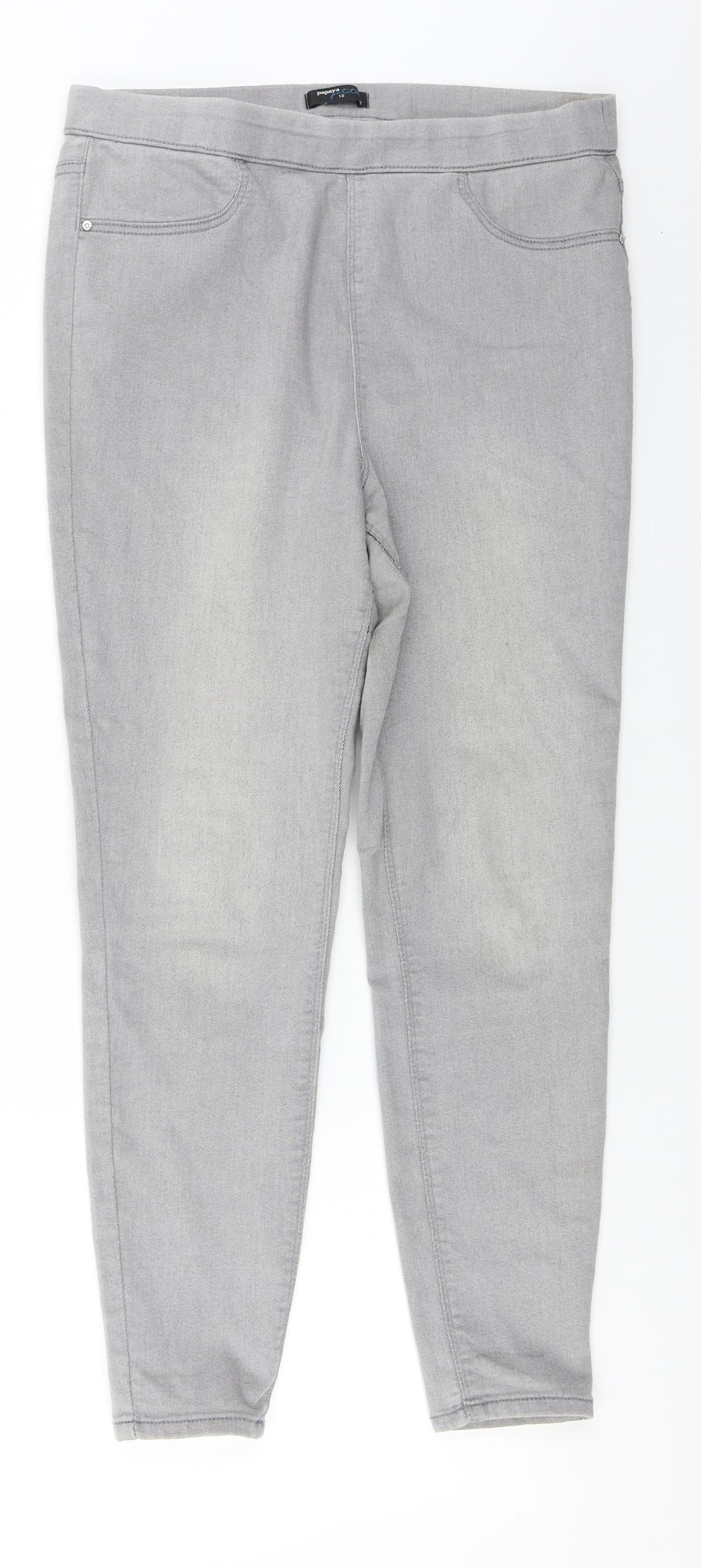 Papaya  Womens Grey   Trousers  Size 12 L24 in