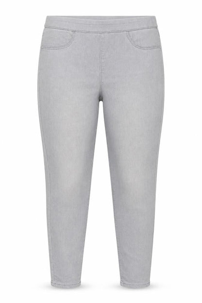 Front view of Papaya women’s grey trousers, size UK 12, 24-inch leg