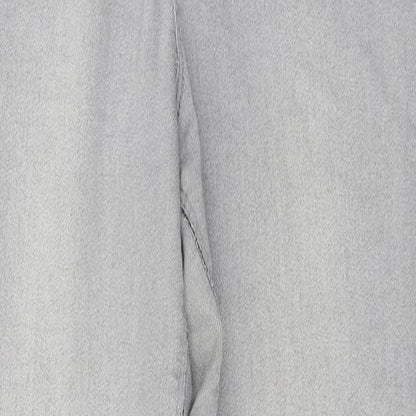 Close-up detail of Papaya women’s grey trousers, size UK 12, 24-inch leg