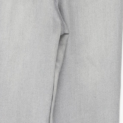 Brand and care label for Papaya women’s grey trousers, size UK 12, 24-inch leg