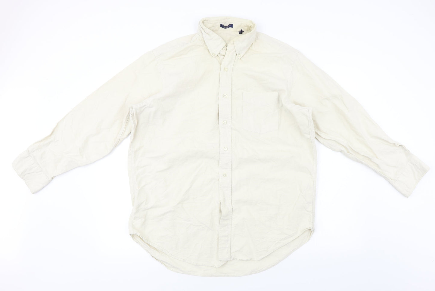 Preworn  Mens Beige    Button-Up Size 16