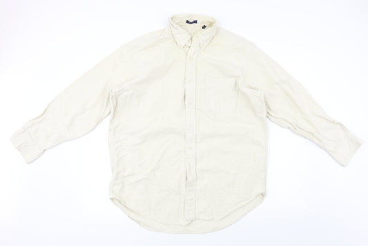 Preworn  Mens Beige    Button-Up Size 16