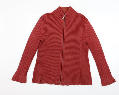 Additional front view of Maine New England women’s red jacket coat, size UK 16, - washable marks
