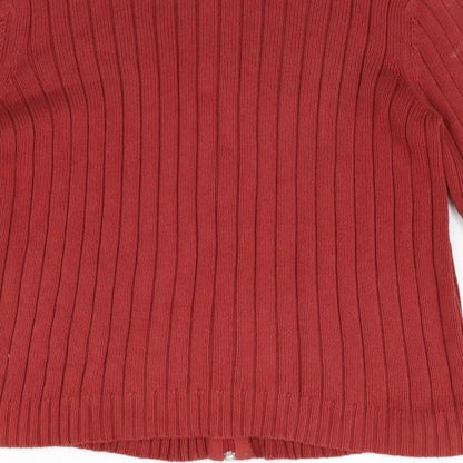 Brand and care label for Maine New England women’s red jacket coat, size UK 16, - washable marks
