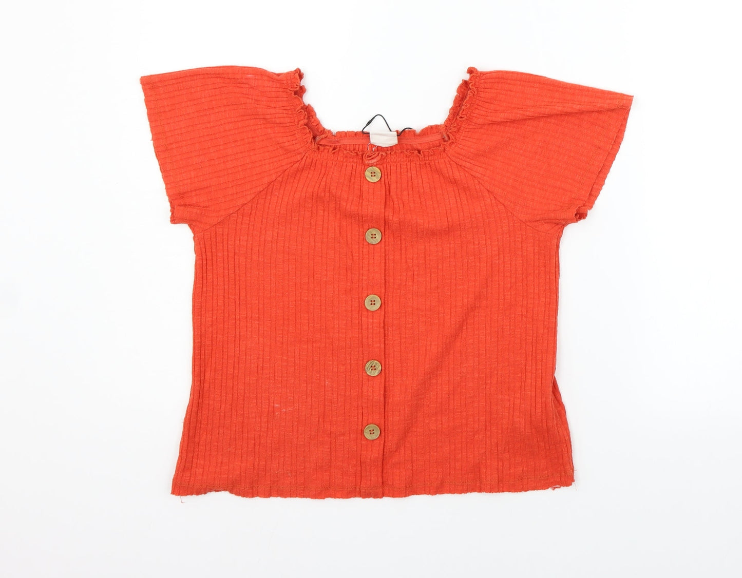 Zara Girls Orange   Basic T-Shirt Size 11-12 Years