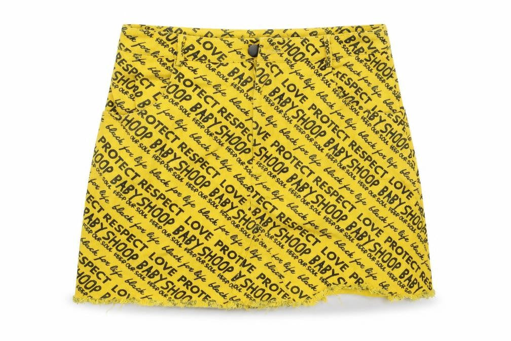 SheIn Womens Yellow Geometric  Flare Skirt Size M