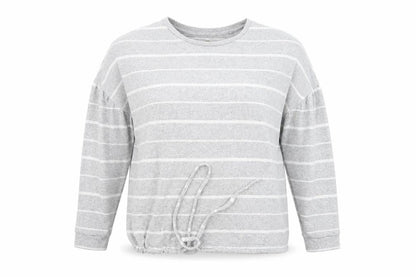 Nutmeg Womens Grey Striped  Pullover Jumper Size 6