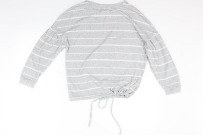 Nutmeg Womens Grey Striped  Pullover Jumper Size 6