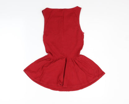 Back view of Miss Selfridge women’s purple fit & flare, size UK 4