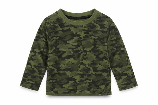 Front view of Primark girls’ green geometric basic t-shirt, size 12-18, months