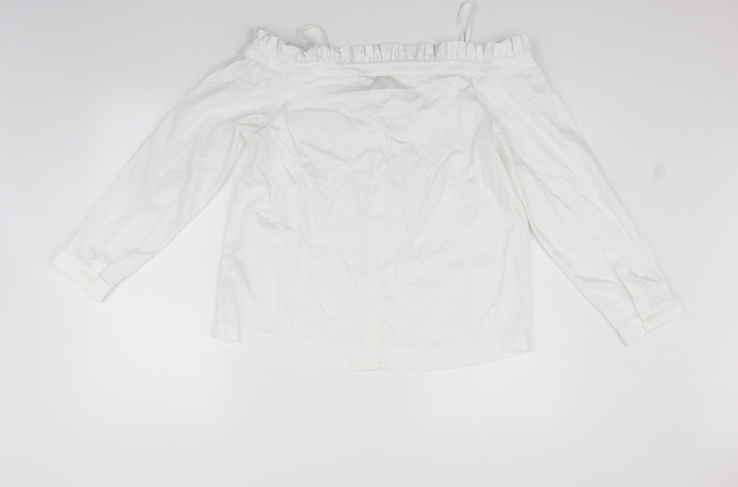 H&M Womens White   Basic Button-Up Size 8