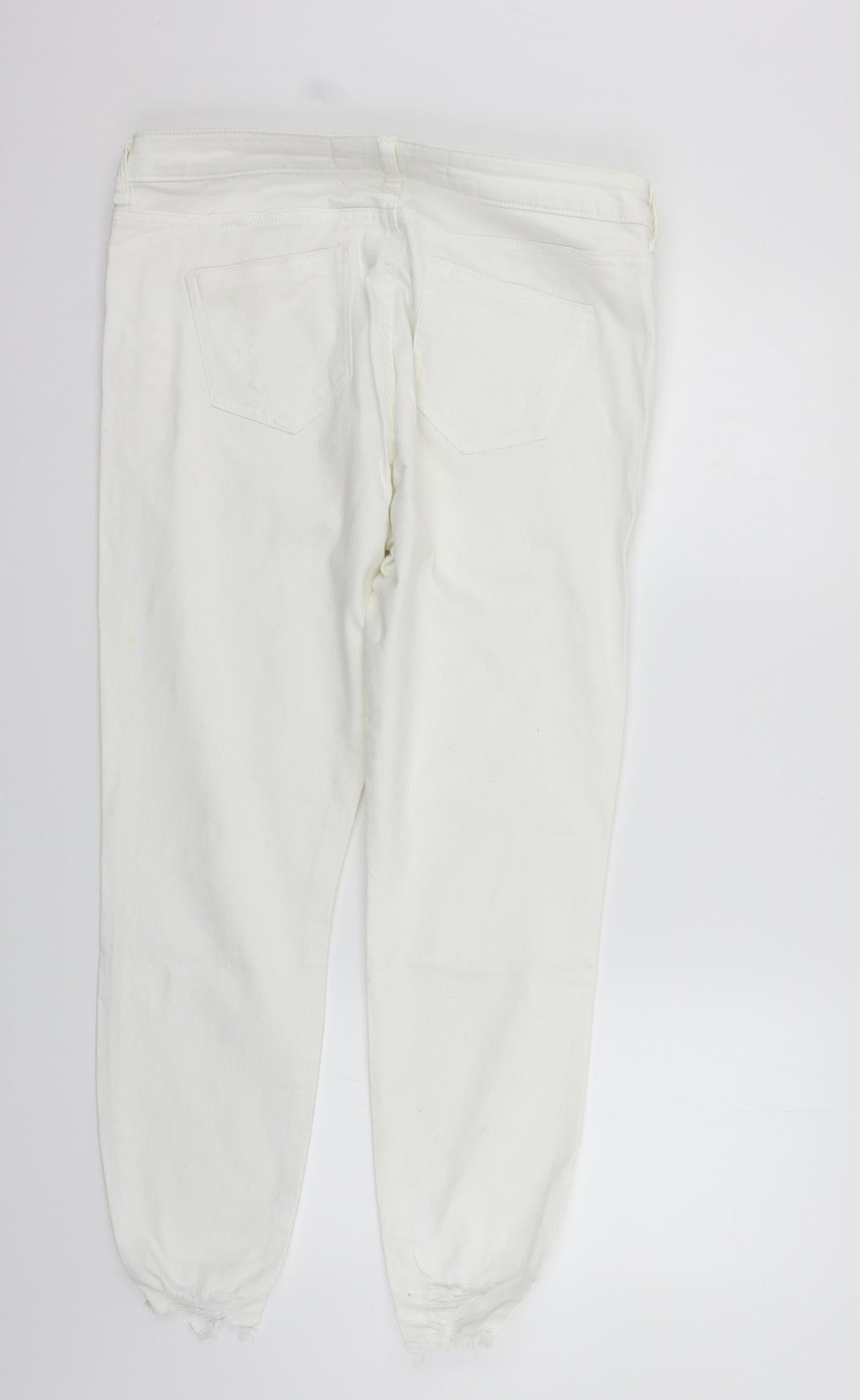 deniem & co Womens White   Trousers  Size 16 L27 in