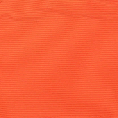 Brand and care label for Miss Selfridge women’s orange basic blouse, size UK 6