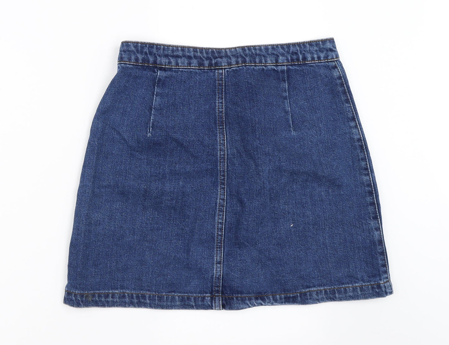 Topshop Womens Blue  Denim Mini Skirt Size 26 in