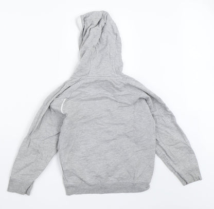 Back view of Rebel boys’ grey pullover hoodie, size 6-7, years