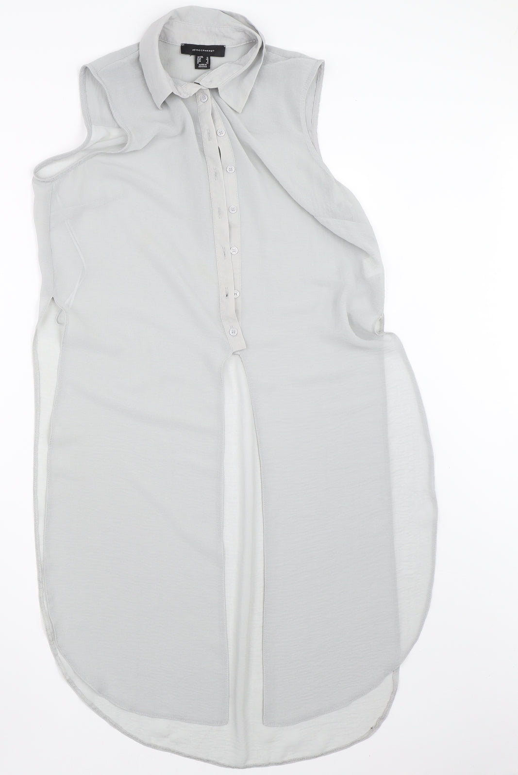 Atmosphere Womens Grey   Basic Button-Up Size 12