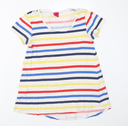 George Womens White Striped  Basic T-Shirt Size 6
