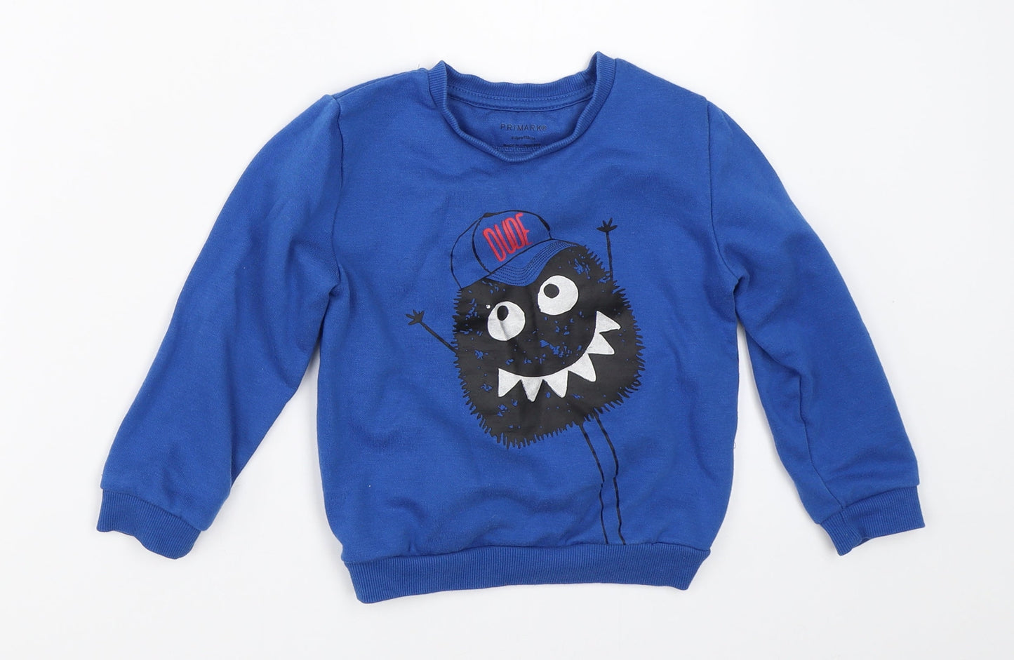 Primark Boys Blue   Pullover Sweatshirt Size 4-5 Years
