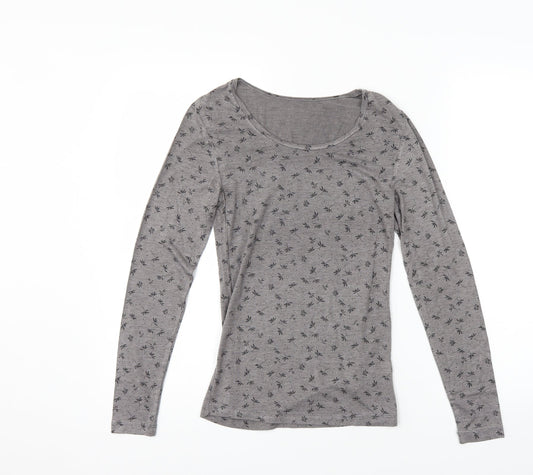 marks Womens Brown Floral  Pullover Jumper Size 10