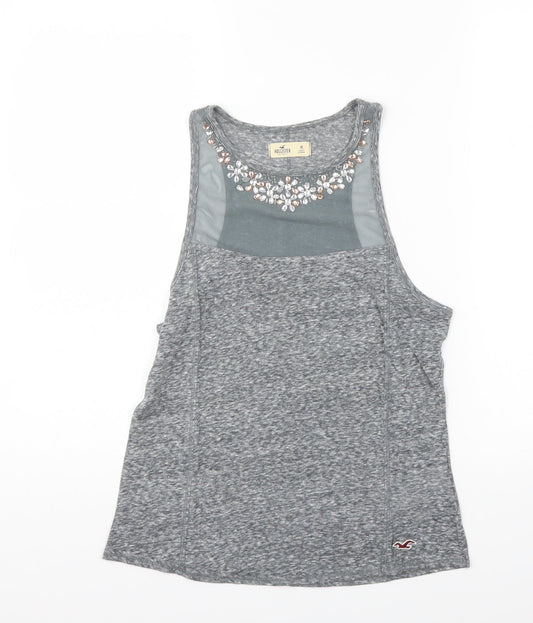 Hollister Womens Grey   Basic Tank Size M