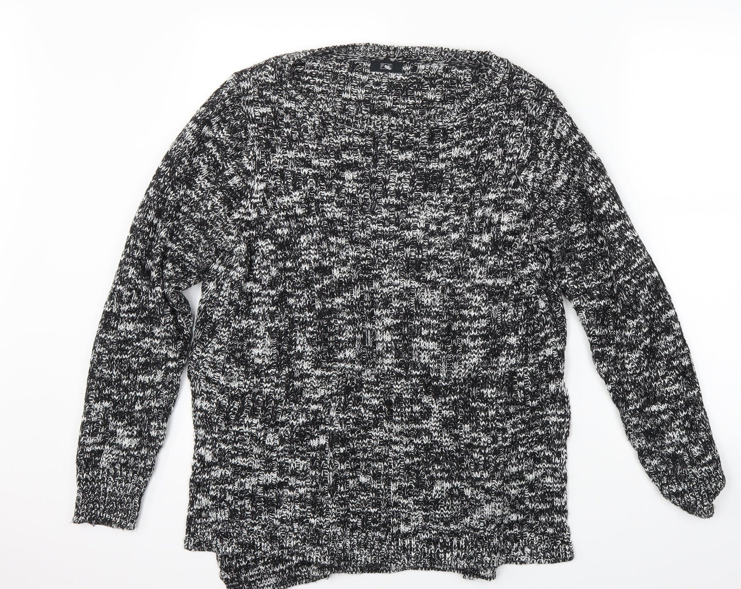 F&F Womens Black  Knit Pullover Jumper Size L
