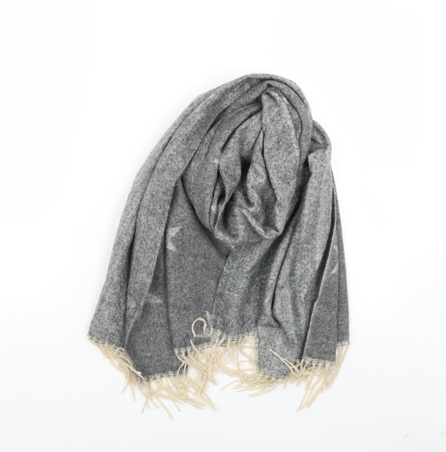 Preworn Womens Grey    Scarf   - star pattern