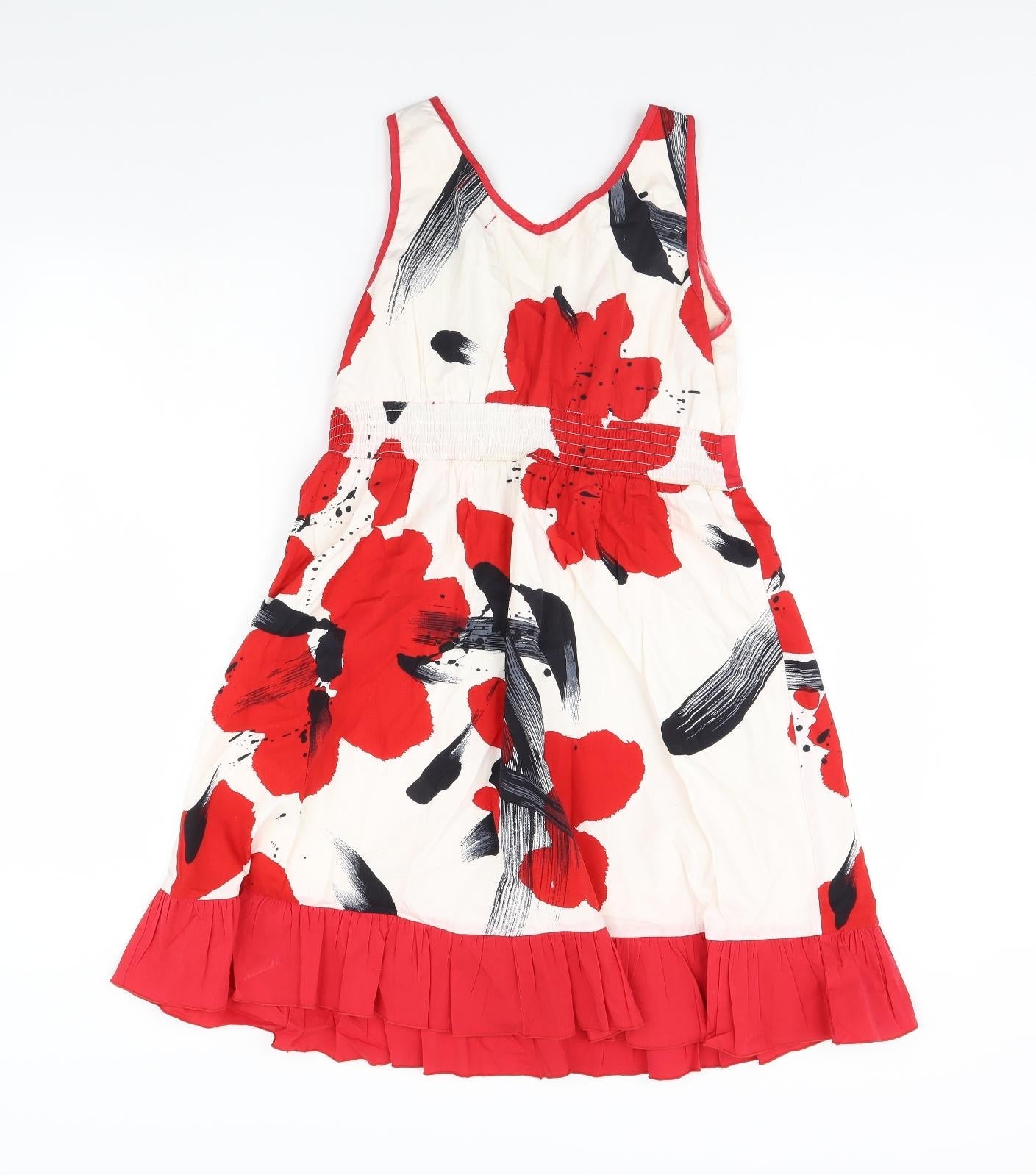Preworn Womens White Floral  Shift  Size M