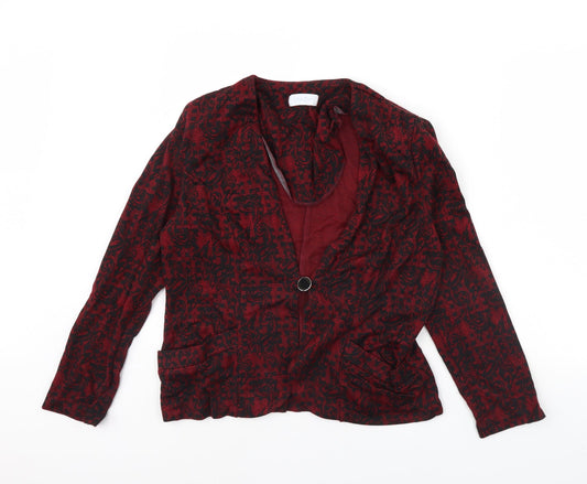 Grazia Womens Black Geometric  Jacket  Size 18