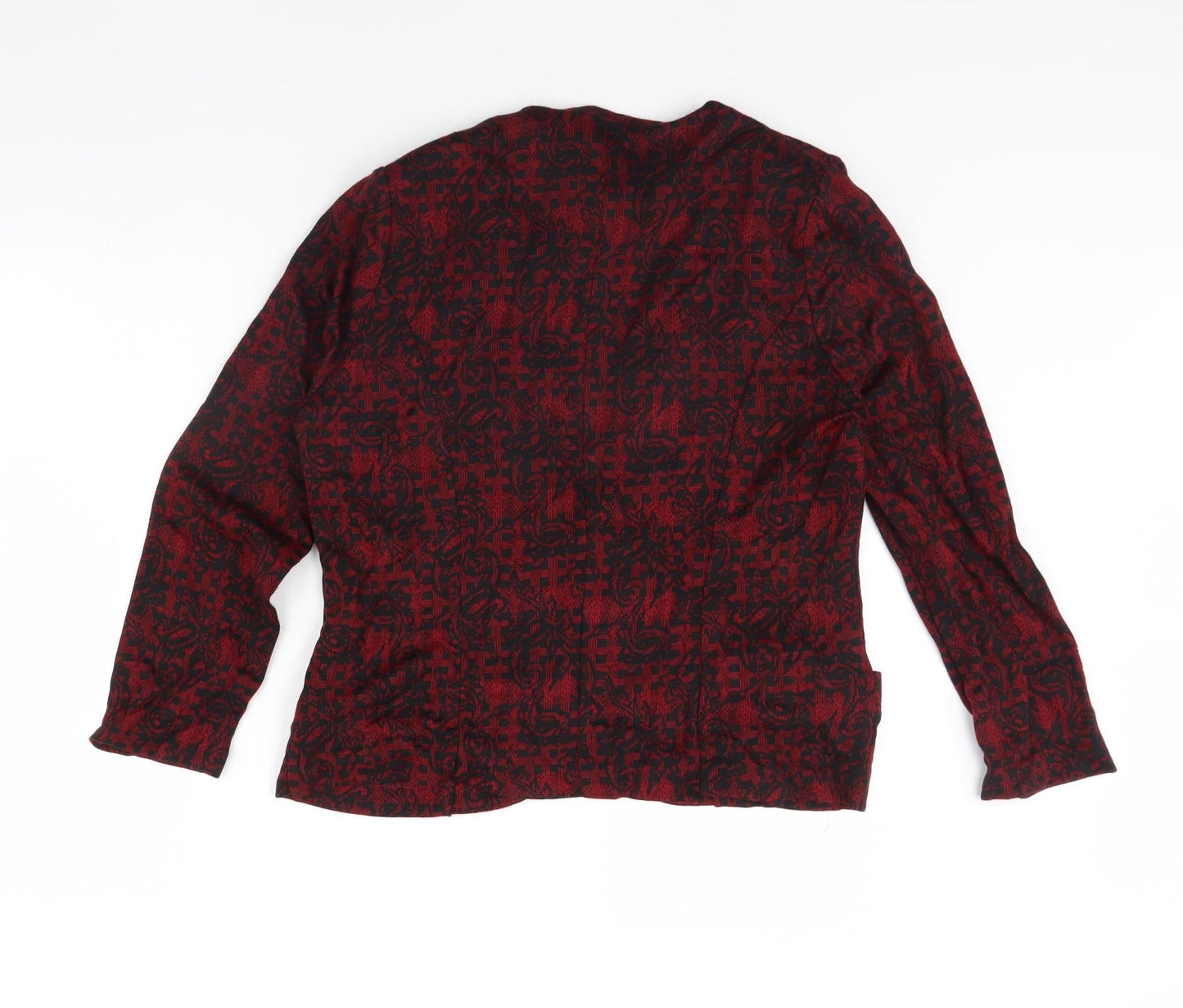 Grazia Womens Black Geometric  Jacket  Size 18
