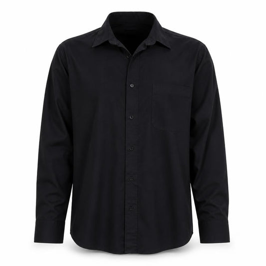 George Mens Black    Button-Up Size 15