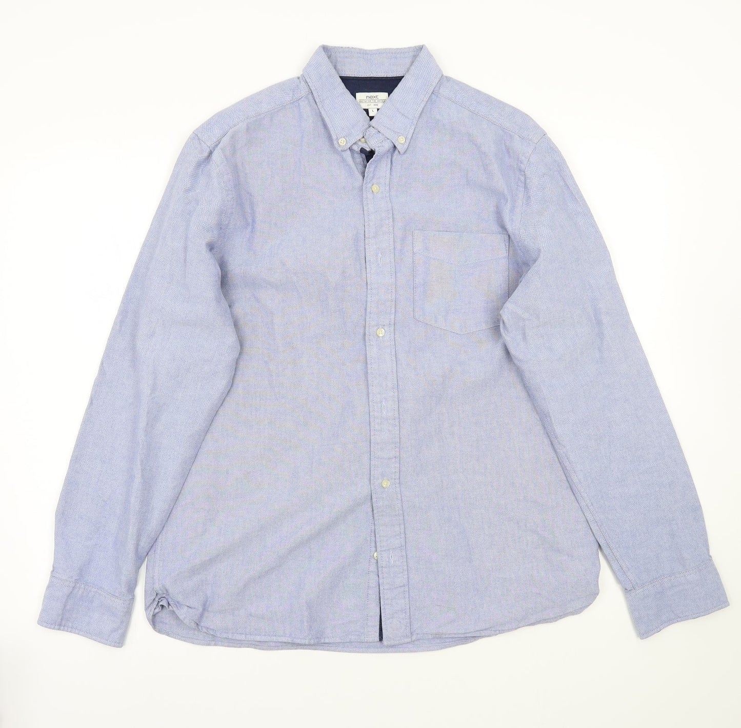 NEXT Mens Blue    Button-Up Size L