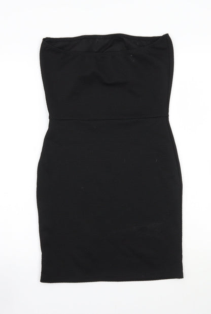 PRETTYLITTLETHING Womens Black  Rayon A-Line  Size 12