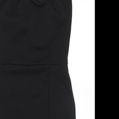 PRETTYLITTLETHING Womens Black  Rayon A-Line  Size 12