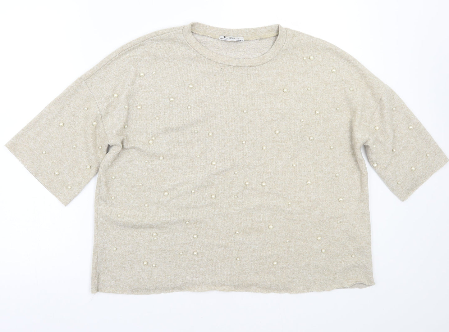 Zara Womens Beige   Pullover Jumper Size S