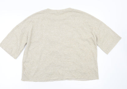 Zara Womens Beige   Pullover Jumper Size S