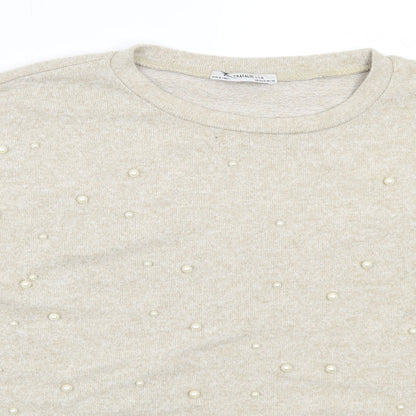 Zara Womens Beige   Pullover Jumper Size S