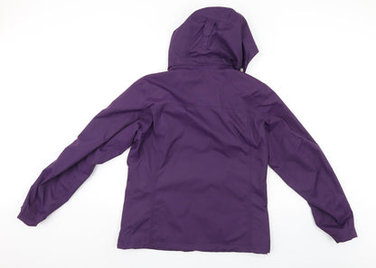 Preloved Quechua Womens Purple   Rain Coat Jacket - Back