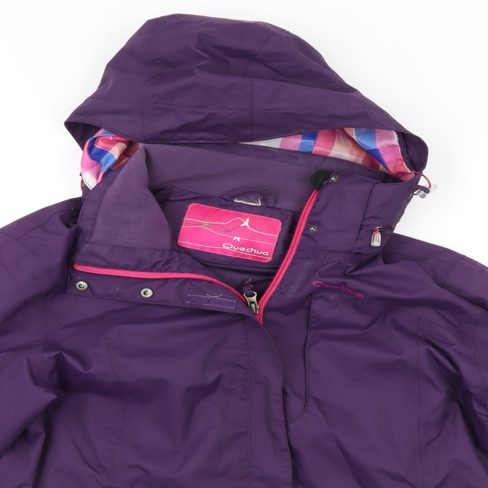 Quechua Womens Purple   Rain Coat Jacket