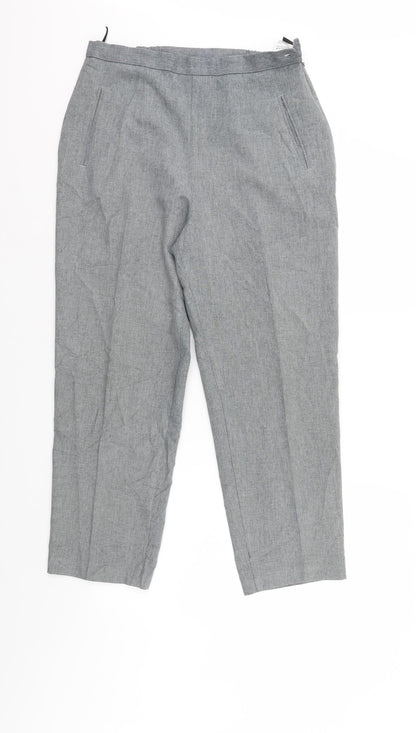 St Michael Womens Grey Trousers Size 14 L27 in
