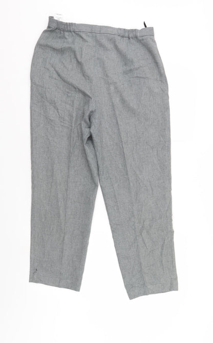 St Michael Womens Grey Trousers Size 14 L27 in