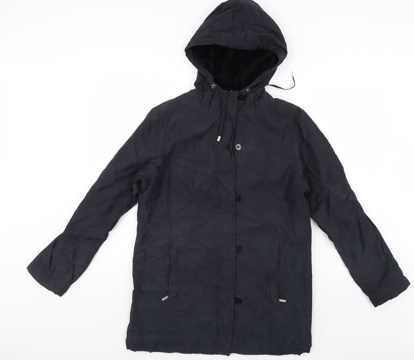 Per Una Womens Black   Anorak Coat Size S