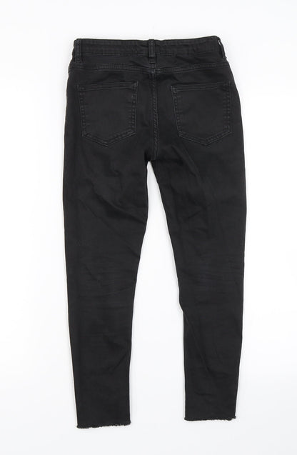 Back view of Denim & Co. girls’ black denim skinny jeans, size 8-9, years