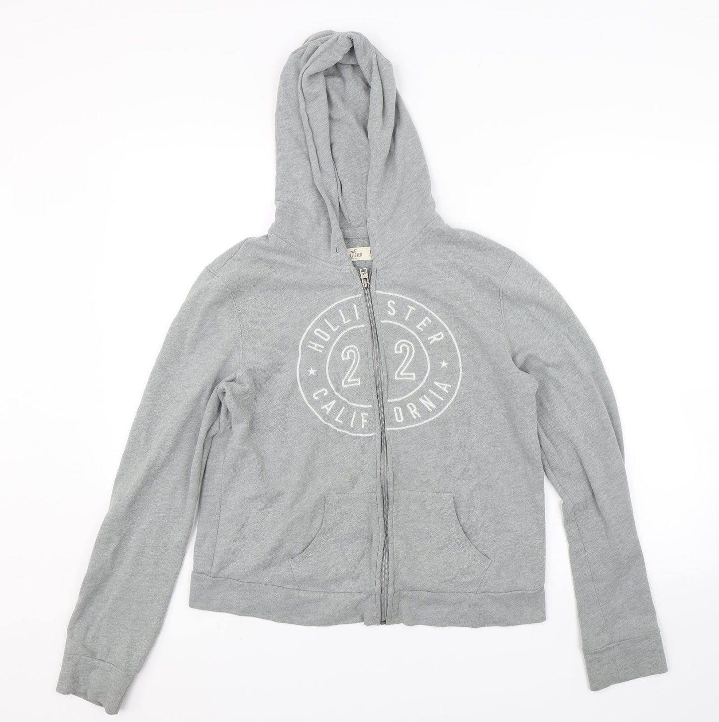 Holliser Womens Grey   Full Zip Hoodie Size M