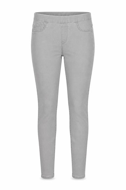 Front view of Denim & Co. women’s grey jegging jeans, size UK 10, 27-inch leg