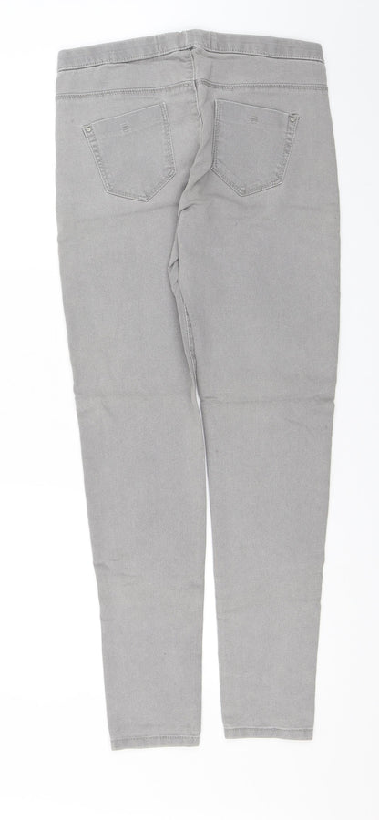 Back view of Denim & Co. women’s grey jegging jeans, size UK 10, 27-inch leg