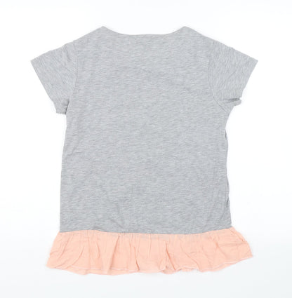 Back view of Papaya women’s grey basic t-shirt, size UK 8
